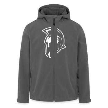 Gladiator Helm Sparta - Recycelte Männer Softshell-Jacke von Stanley/Stella - Schwarz - Vorne - AI Model Male 185 light (185cm)