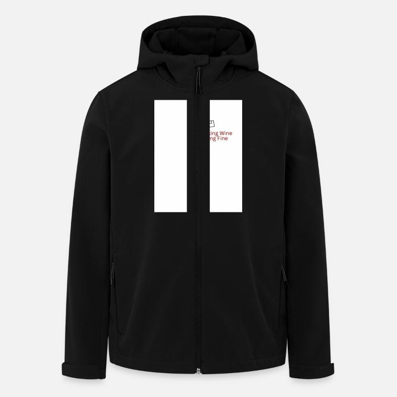 Drinking Wine feeling Fine - Recycelte Männer Softshell-Jacke von Stanley/Stella - Schwarz