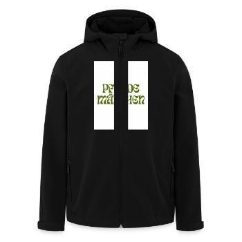 PFERDEMÄDCHEN Retro-Design - Recycelte Männer Softshell-Jacke von Stanley/Stella - Schwarz - Vorne - AI Model Male 185 light (185cm)