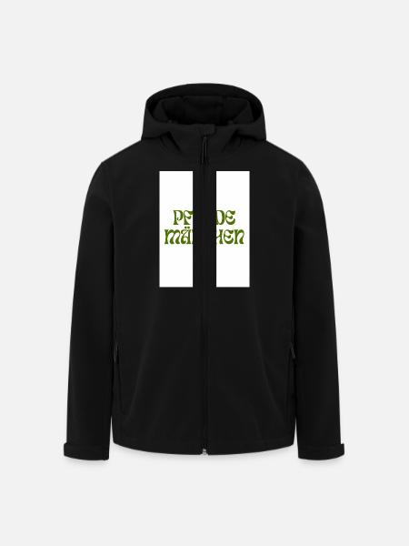 PFERDEMÄDCHEN Retro-Design - Recycelte Männer Softshell-Jacke von Stanley/Stella - Schwarz