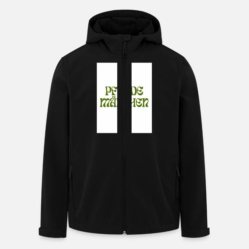 PFERDEMÄDCHEN Retro-Design - Recycelte Männer Softshell-Jacke von Stanley/Stella - Schwarz