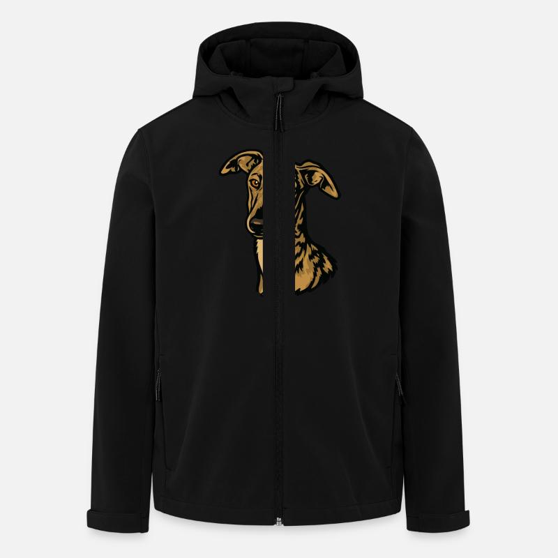 Galgo Español – Stolz & Schönheit - Recycelte Männer Softshell-Jacke von Stanley/Stella - Schwarz