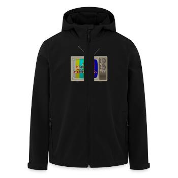 La révolution ne sera pas mastercardée - Veste softshell homme en polyester recyclé Stanley/Stella - noir - Devant - AI Model Male 185 light (185cm)