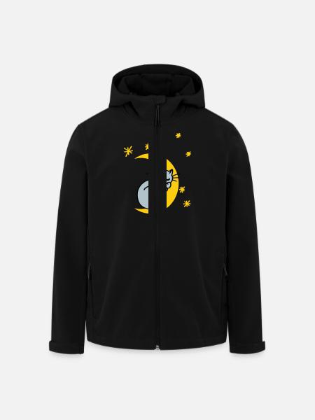 Mondkatze - Recycelte Männer Softshell-Jacke von Stanley/Stella - Schwarz