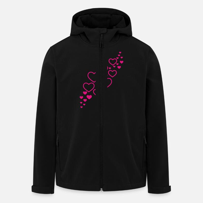 Herzen - Recycelte Männer Softshell-Jacke Discoverer von Stanley/Stella - Schwarz