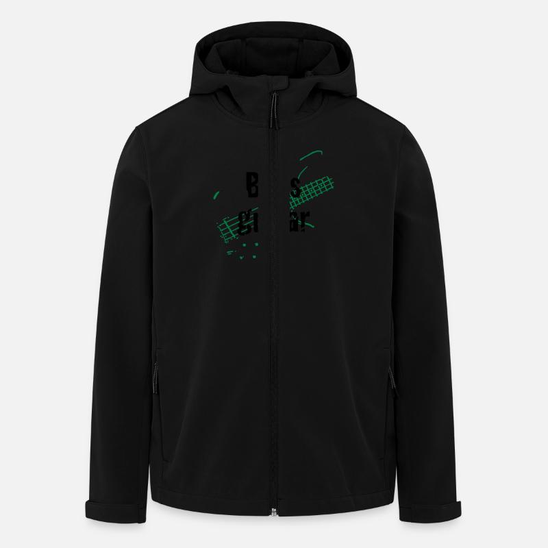 bass_guitar - Recycelte Männer Softshell-Jacke von Stanley/Stella - Schwarz