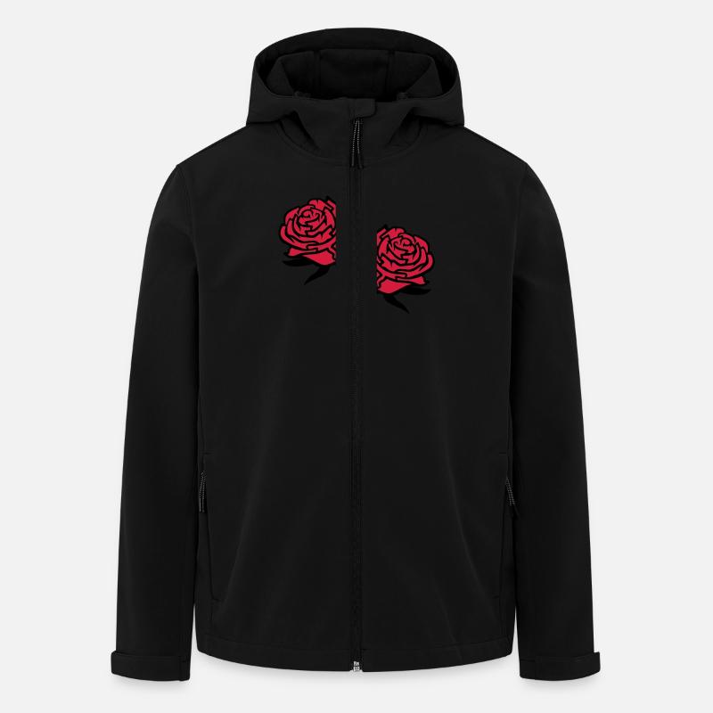 roses4 - Recycelte Männer Softshell-Jacke von Stanley/Stella - Schwarz