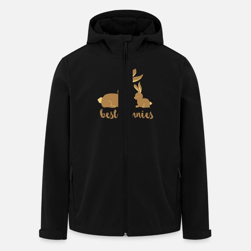 Best Bunnies - beste Freunde - Recycelte Männer Softshell-Jacke von Stanley/Stella - Schwarz