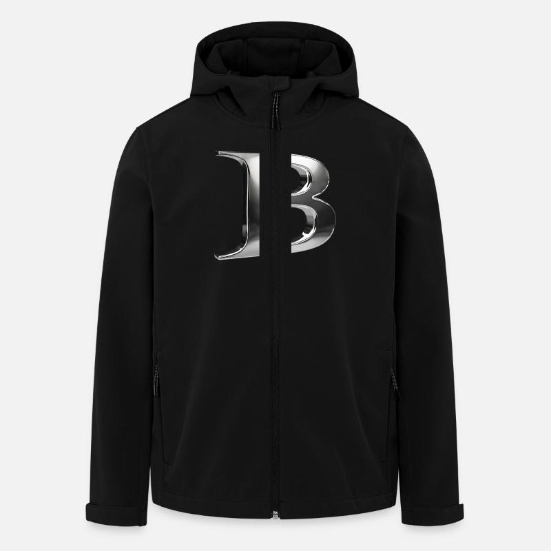 Chrome "B" Metallic - Men’s Recycled Softshell Jacket by Stanley/Stella - black
