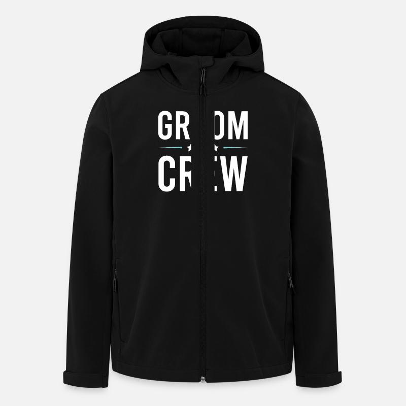 Groom Crew - Recycelte Männer Softshell-Jacke von Stanley/Stella - Schwarz
