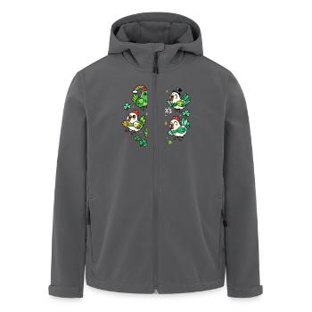 St. Cluckrick's Day - Recycelte Männer Softshell-Jacke von Stanley/Stella - Schwarz - Vorne - AI Model Male 185 light (185cm)