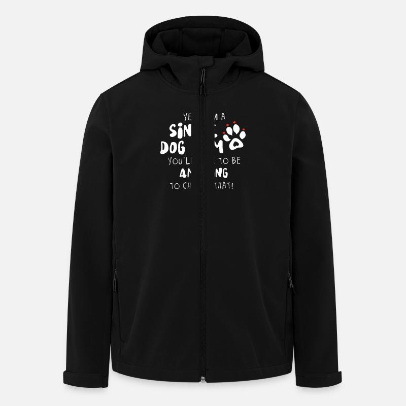 Single Dog Mom - Men’s Recycled Softshell Jacket by Stanley/Stella - black