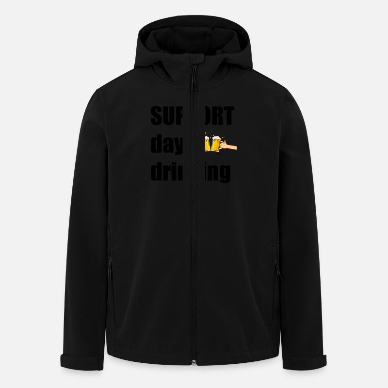 Support day drinking - Recycelte Männer Softshell-Jacke von Stanley/Stella - Schwarz