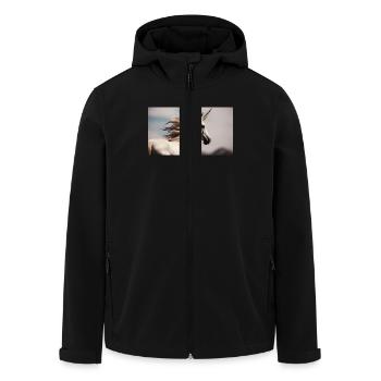 Licorne - Veste softshell homme en polyester recyclé Stanley/Stella - noir - Devant - AI Model Male 185 light (185cm)