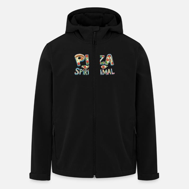 Pizza Love - Recycelte Männer Softshell-Jacke von Stanley/Stella - Schwarz