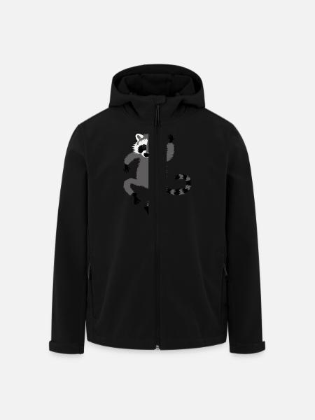 tanzender Waschbär - Recycelte Männer Softshell-Jacke von Stanley/Stella - Schwarz
