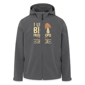 I like big mushrooms and I cannot lie - Recycelte Männer Softshell-Jacke von Stanley/Stella - Schwarz - Vorne - AI Model Male 185 light (185cm)