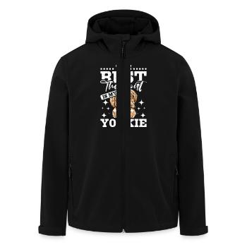 The best therapist is my Yorkie - Men’s Recycled Softshell Jacket by Stanley/Stella - black - Front - AI Model Male 185 light (185cm)