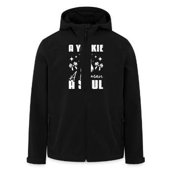 A yorkie a woman a soul - Men’s Recycled Softshell Jacket by Stanley/Stella - black - Front - AI Model Male 185 light (185cm)