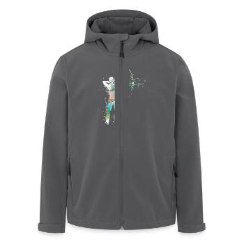Splash Tir à l’arc - Veste softshell homme en polyester recyclé Stanley/Stella - noir - Devant - AI Model Male 185 light (185cm)