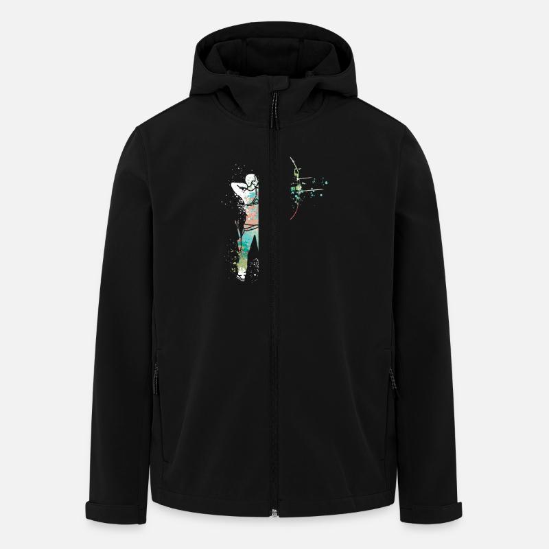 Splash Tir à l’arc - Veste softshell homme en polyester recyclé Stanley/Stella - noir
