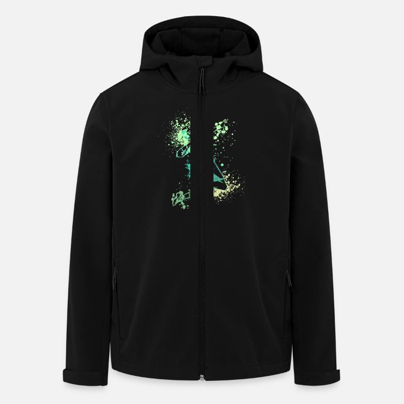 Splash Badminton player - Men’s Recycled Softshell Jacket by Stanley/Stella - black
