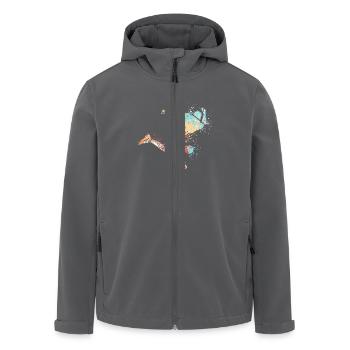 Cool Splash sports bowling design for bowlers - Men’s Recycled Softshell Jacket by Stanley/Stella - black - Front - AI Model Male 185 light (185cm)