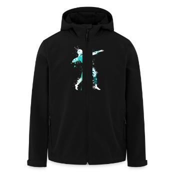 Athlète de lancer du poids en athlétisme - Veste softshell homme en polyester recyclé Stanley/Stella - noir - Devant - AI Model Male 185 light (185cm)