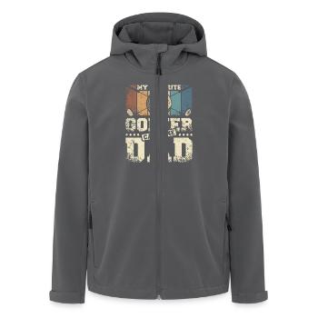 My favorite golfer calls me dad golfing fathers - Recycelte Männer Softshell-Jacke von Stanley/Stella - Schwarz - Vorne - AI Model Male 185 light (185cm)