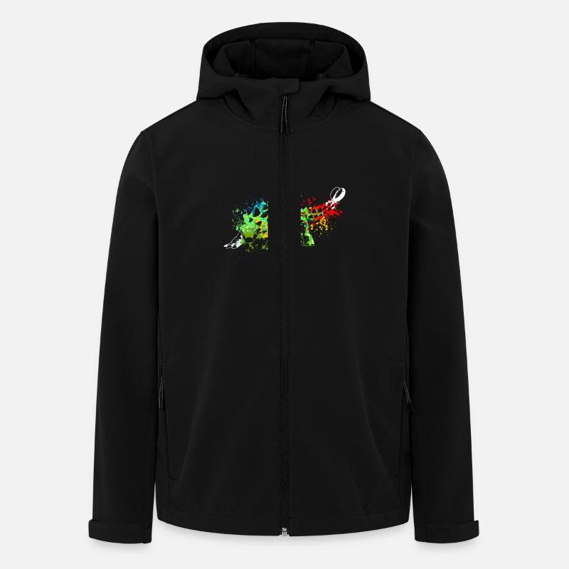 Splash art Dinosaur Ankylosaurus - Recycelte Männer Softshell-Jacke von Stanley/Stella - Schwarz