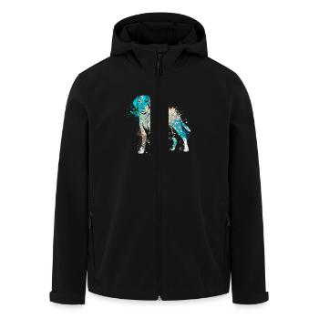 colorful splash art dog lover labrador retriever - Recycelte Männer Softshell-Jacke von Stanley/Stella - Schwarz - Vorne - AI Model Male 185 light (185cm)