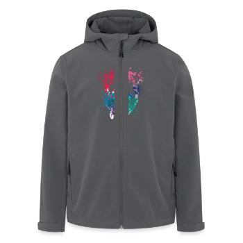 colorful splash art dog lover rottweiler - Recycelte Männer Softshell-Jacke von Stanley/Stella - Schwarz - Vorne - AI Model Male 185 light (185cm)