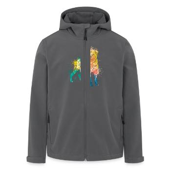 colorful splash art dog lover rottweiler - Recycelte Männer Softshell-Jacke von Stanley/Stella - Schwarz - Vorne - AI Model Male 185 light (185cm)