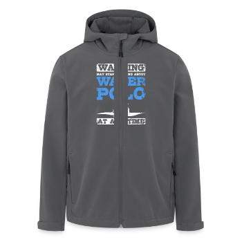 Funny talking about water polo at any time - Recycelte Männer Softshell-Jacke von Stanley/Stella - Schwarz - Vorne - AI Model Male 185 light (185cm)