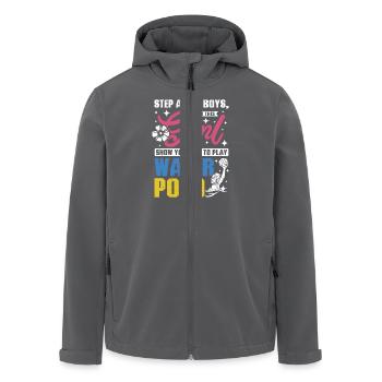 Let this girl show you how to play water polo - Recycelte Männer Softshell-Jacke von Stanley/Stella - Schwarz - Vorne - AI Model Male 185 light (185cm)