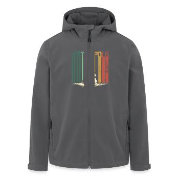 Retro Vintage Water Polo player - Recycelte Männer Softshell-Jacke von Stanley/Stella - Schwarz - Vorne - AI Model Male 185 light (185cm)