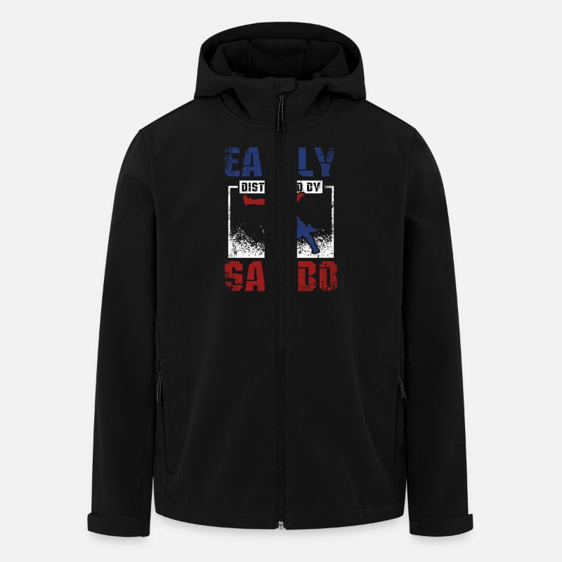 Facilement distrait par Sambo - Veste softshell homme en polyester recyclé Stanley/Stella - noir