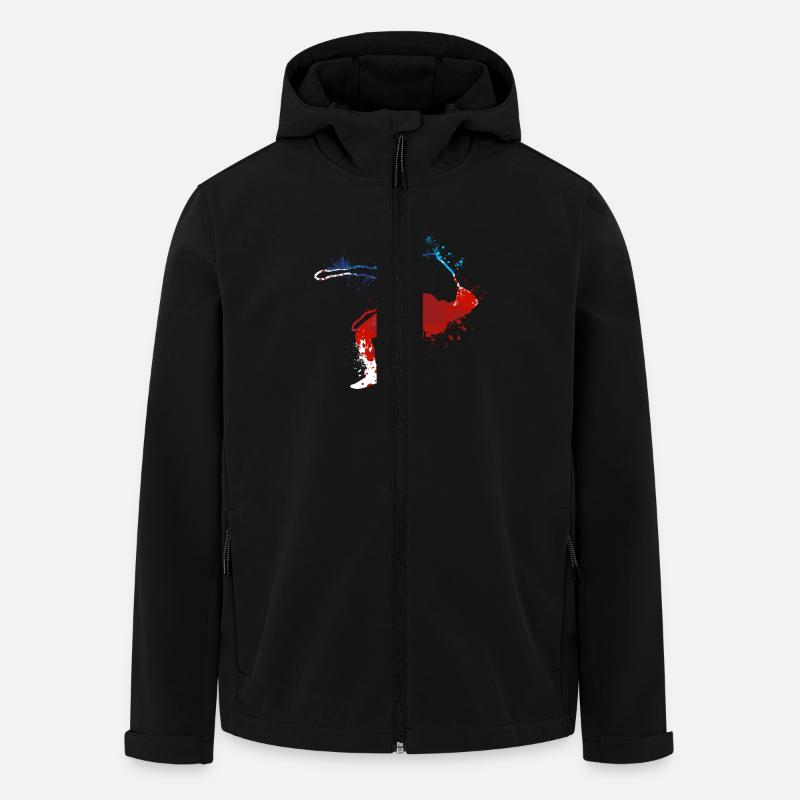 Splash art sambo fighter - Recycelte Männer Softshell-Jacke von Stanley/Stella - Schwarz