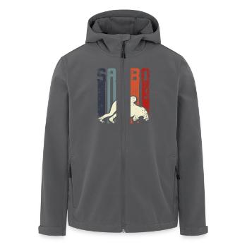 Retro vintage sambo fighter - Recycelte Männer Softshell-Jacke von Stanley/Stella - Schwarz - Vorne - AI Model Male 185 light (185cm)