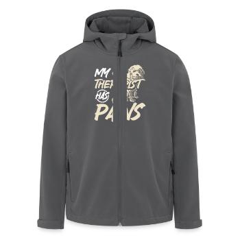 Mon thérapeute a des pattes cockapoo - Veste softshell homme en polyester recyclé Stanley/Stella - noir - Devant - AI Model Male 185 light (185cm)