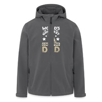 Fête des pères, le plus grand papa cockapoo du monde - Veste softshell homme en polyester recyclé Stanley/Stella - noir - Devant - AI Model Male 185 light (185cm)