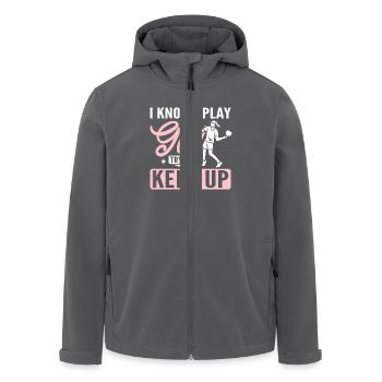 Je joue au pickleball comme une fille qui essaie de suivre - Veste softshell homme en polyester recyclé Stanley/Stella - noir - Devant - AI Model Male 185 light (185cm)