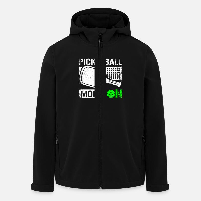 Mode pickleball activé - Veste softshell homme en polyester recyclé Stanley/Stella - noir