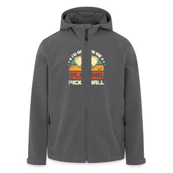 I'd rather be playing Pickleball - Men’s Recycled Softshell Jacket by Stanley/Stella - black - Front - AI Model Male 185 light (185cm)