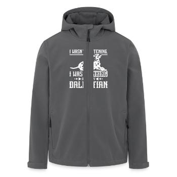 I was thinking about my dalmatian - Recycelte Männer Softshell-Jacke von Stanley/Stella - Schwarz - Vorne - AI Model Male 185 light (185cm)