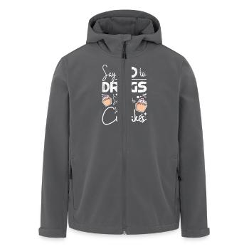 Say No To Drugs Say Yes To cupcakes Red Ribbon - Recycelte Männer Softshell-Jacke von Stanley/Stella - Schwarz - Vorne - AI Model Male 185 light (185cm)