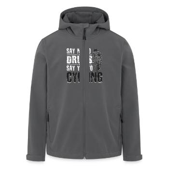 Say No To Drugs Say Yes To Cycling Red Ribbon - Recycelte Männer Softshell-Jacke von Stanley/Stella - Schwarz - Vorne - AI Model Male 185 light (185cm)
