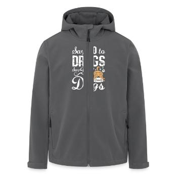 Say No To Drugs Say Yes To Dogs Red Ribbon - Recycelte Männer Softshell-Jacke von Stanley/Stella - Schwarz - Vorne - AI Model Male 185 light (185cm)