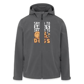 Say No To Drugs Say Yes To Dogs Red Ribbon - Recycelte Männer Softshell-Jacke von Stanley/Stella - Schwarz - Vorne - AI Model Male 185 light (185cm)