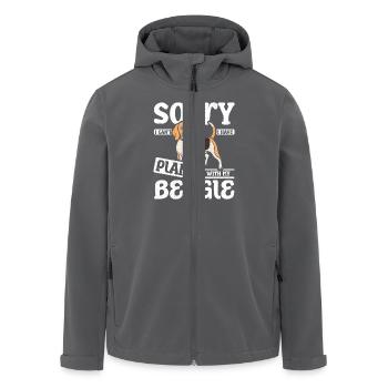 Sorry I cant I have plans with my beagle - Men’s Recycled Softshell Jacket by Stanley/Stella - black - Front - AI Model Male 185 light (185cm)